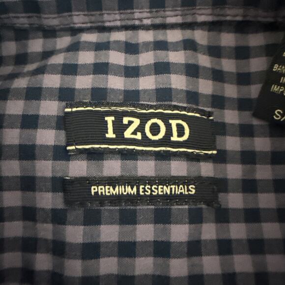 Izod Mens Size Medium Button Down Long Sleeve Shirt Casual Office Work Staple - Picture 4 of 13